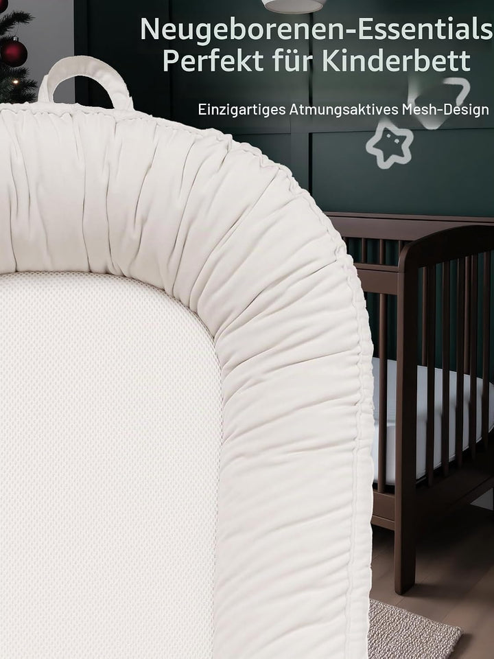 EAQ Babynest Nestchen Baby Weiches Atmungsaktives Babybett für Neugeborene Geschenk Baby Erstausstat