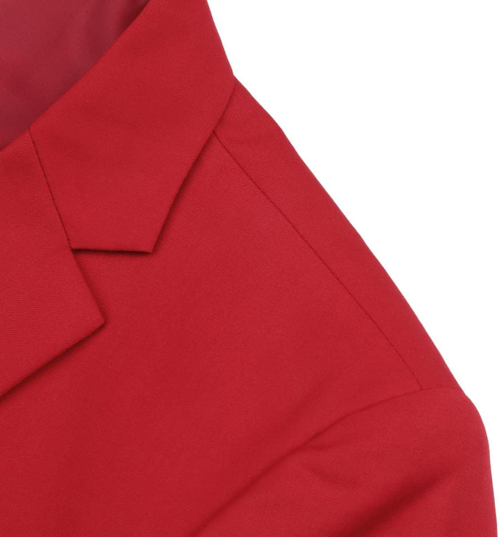 YOUTHUP Herren Sakko Slim Fit Anzugjacke für Business Hochzeit Eleganter 1 Knöpfen Blazer L Rot, L R