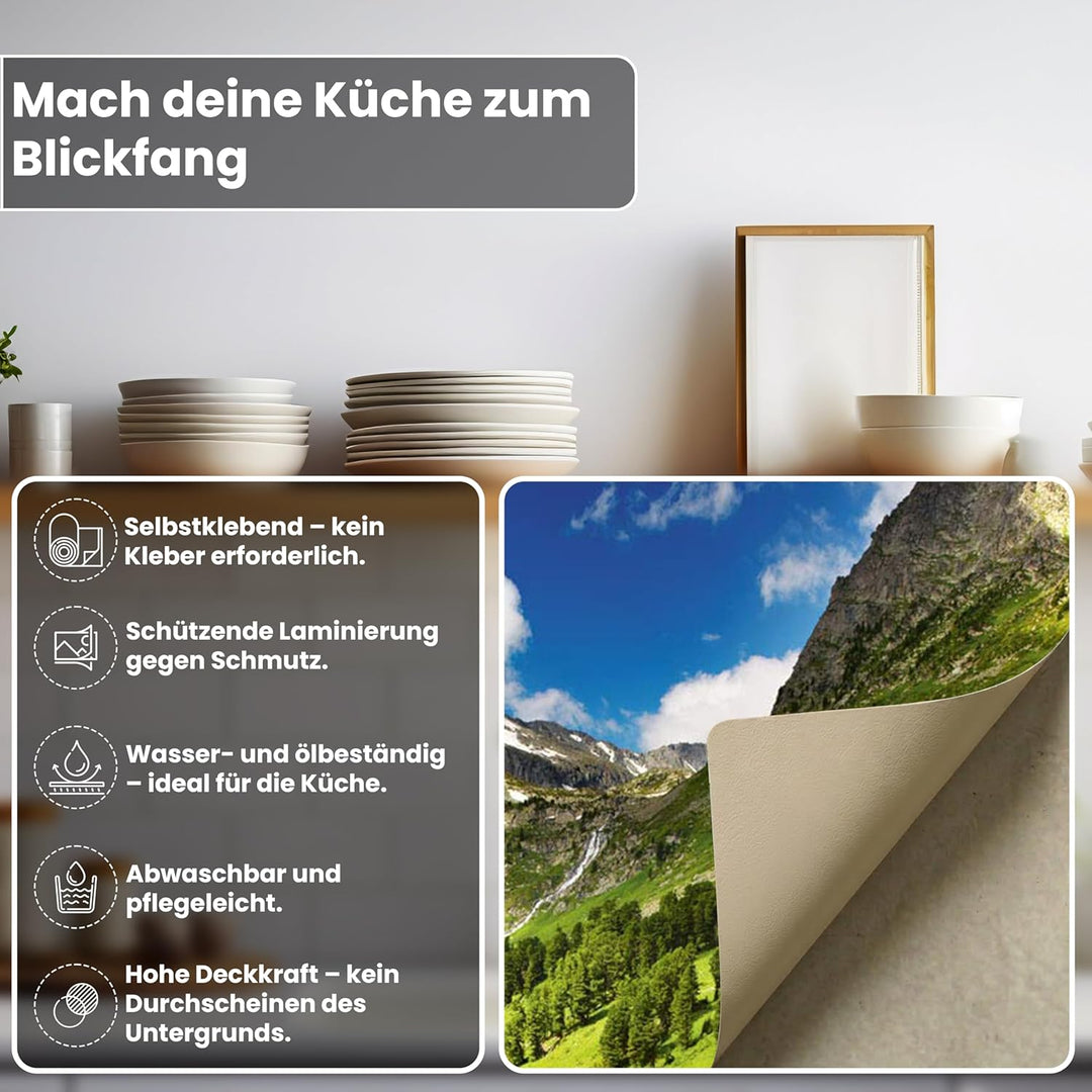 Dimex Küchenrückwand Folie selbstklebend GEBIRGE | Klebefolie - Dekofolie - Spritzschutz für Küche |