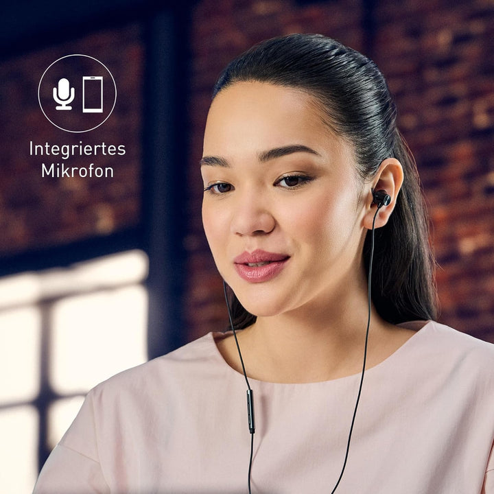 Panasonic RP-TCM225DEK USB-C-Ohrhörer, In-Ear-Ohrhörer, kabelgebundene Kopfhörer mit integriertem Mi