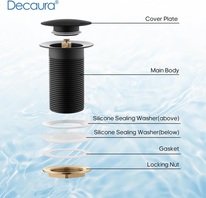 Decaura Wasserhahn Bad aufsatzwaschbecken mit G1&