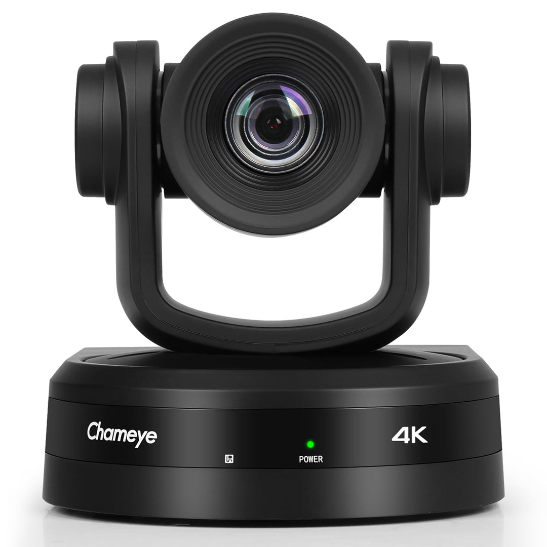 Chameye 4K PTZ Kamera mit KI-Auto-Tracking 10x Optischer Zoom, Konferenzkamera 4K mit HDMI, LAN(PoE)