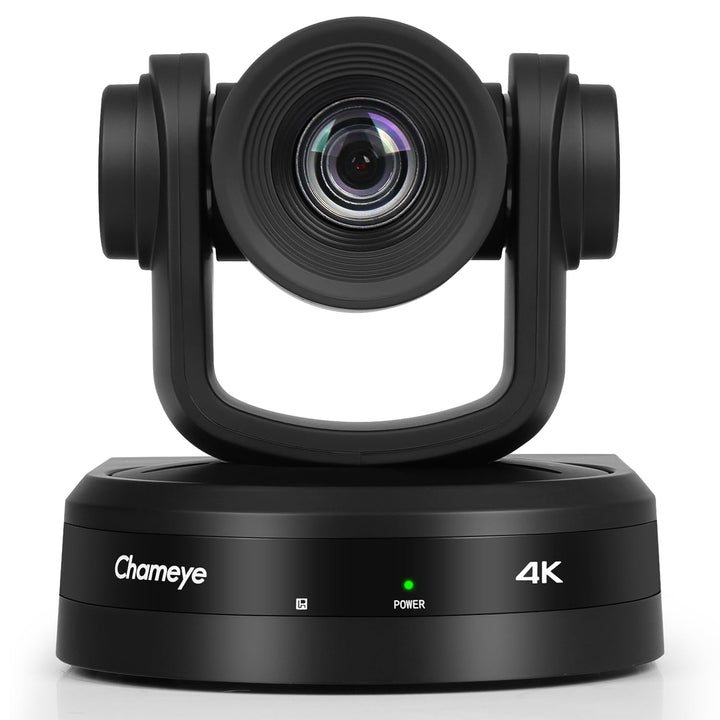 Chameye 4K PTZ Kamera mit KI-Auto-Tracking 10x Optischer Zoom, Konferenzkamera 4K mit HDMI, LAN(PoE)