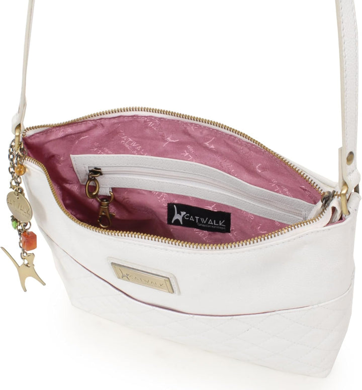 Catwalk Collection Handbags - Mittlere Grösse - Gesteppte Leder - Umhängetasche/Schultertasche für D