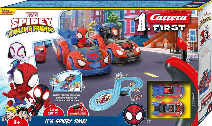 Carrera - 20063049 - Carrera First I Spidey Web Spinners Rennbahn-Set I Auto für Rennbahn | Rennbahn