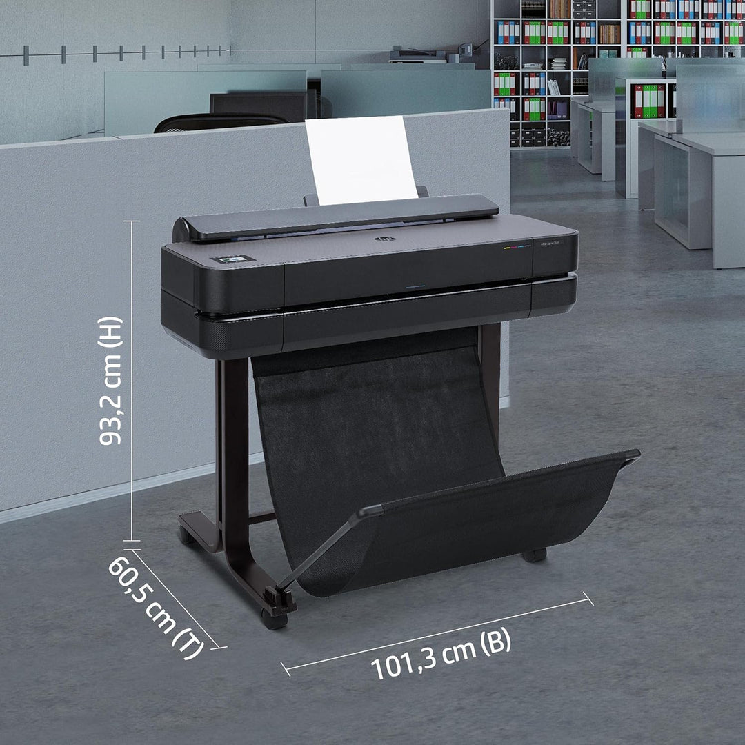 HP DesignJet T650 Grossformatdrucker, 24 Zoll, bis zu A1, mobiles Drucken, Wi-Fi, Gigabit Ethernet,