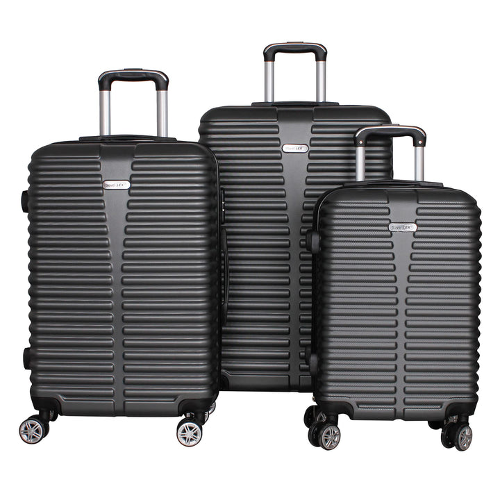 LINDER EXCLUSIV LEX 3er Kofferset Trolley ABS Reisekofferset 3tlg: 55x37x24cm, 65x43x27cm, 75x49x29c