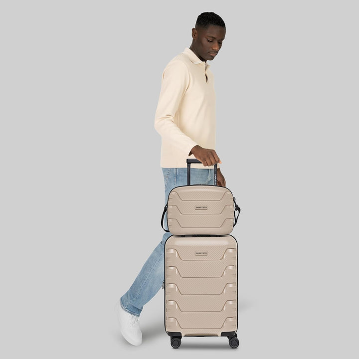 SMARTBOX Hartschalen Handgepäck Kosmetik-Koffer | Stabiles Beauty-Case mit Aufsteckfunktion | 34 x 1