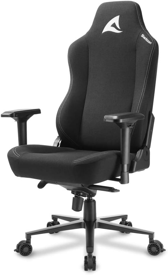 Sharkoon Silla Fabric Negro 160º Skiller SGS40 Gaming Stuhl, Schwarz, mit atmungsaktiven Stoff-Überz