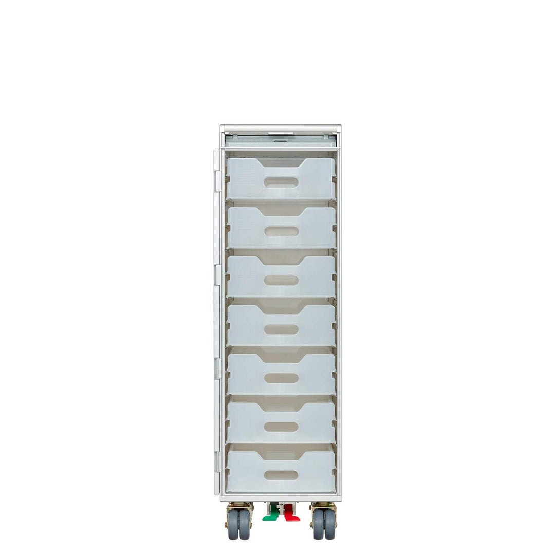 Ausstattungspaket für Flugzeugtrolleys und Airline Trolleys, 7 Einschübe, Kunststoff, Atlas-Norm Kun