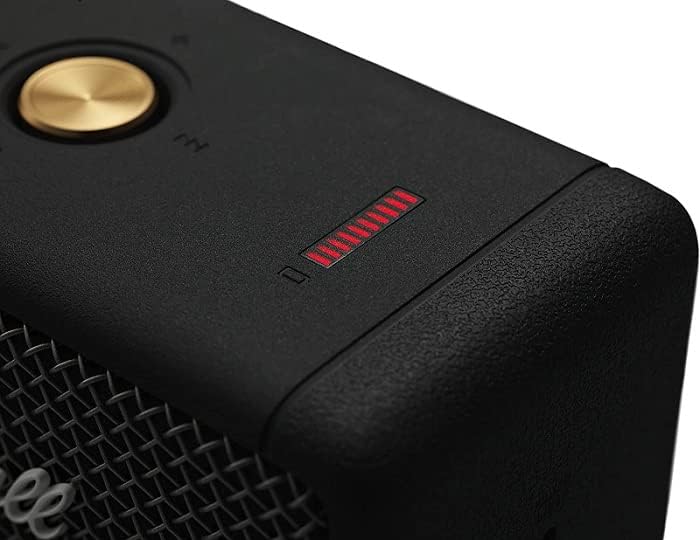 Marshall Emberton Bluetooth Tragbarer Lautsprecher, Kabelloser, Wasserabweisend - Schwarz Schwarz Tr