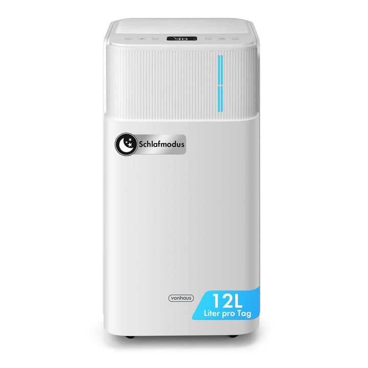 VonHaus Luftentfeuchter Elektrisch, 12L/24H, Entfeuchter für Keller, Raumentfeuchter Elektrisch 39dB