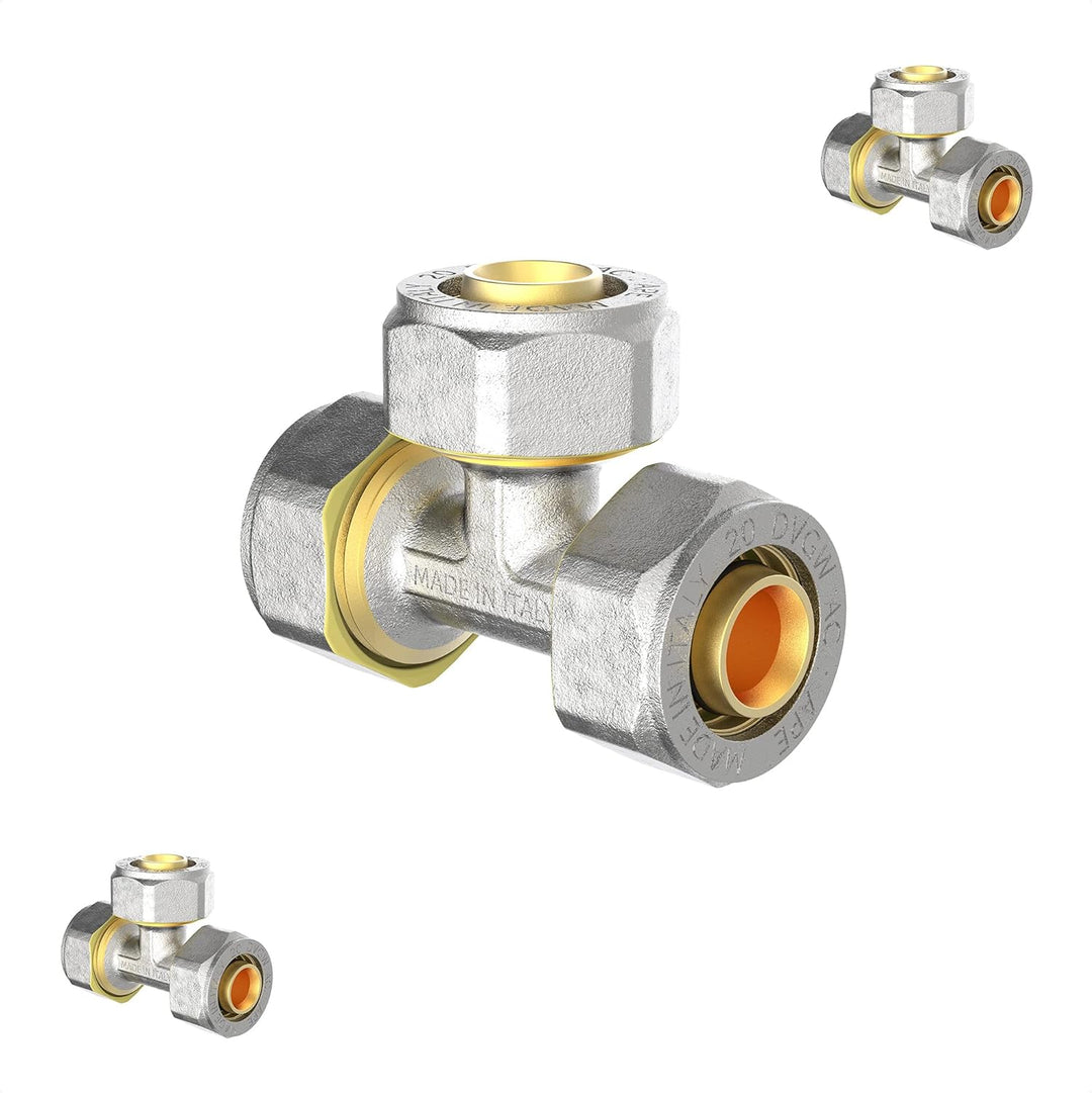 KIRCHHOFF | MSVR Rohr | 3er Set | Klemmringverschraubung 20 mm | Aluverbundrohr | für Heizung | Fuss