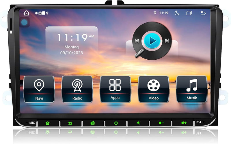 Autoradio für VW Golf 5 6 T5 Polo Sharan Passat Tiguän,[Android 13.0 4GB+64GB 2.0Ghz] CAWELL 9 Zoll