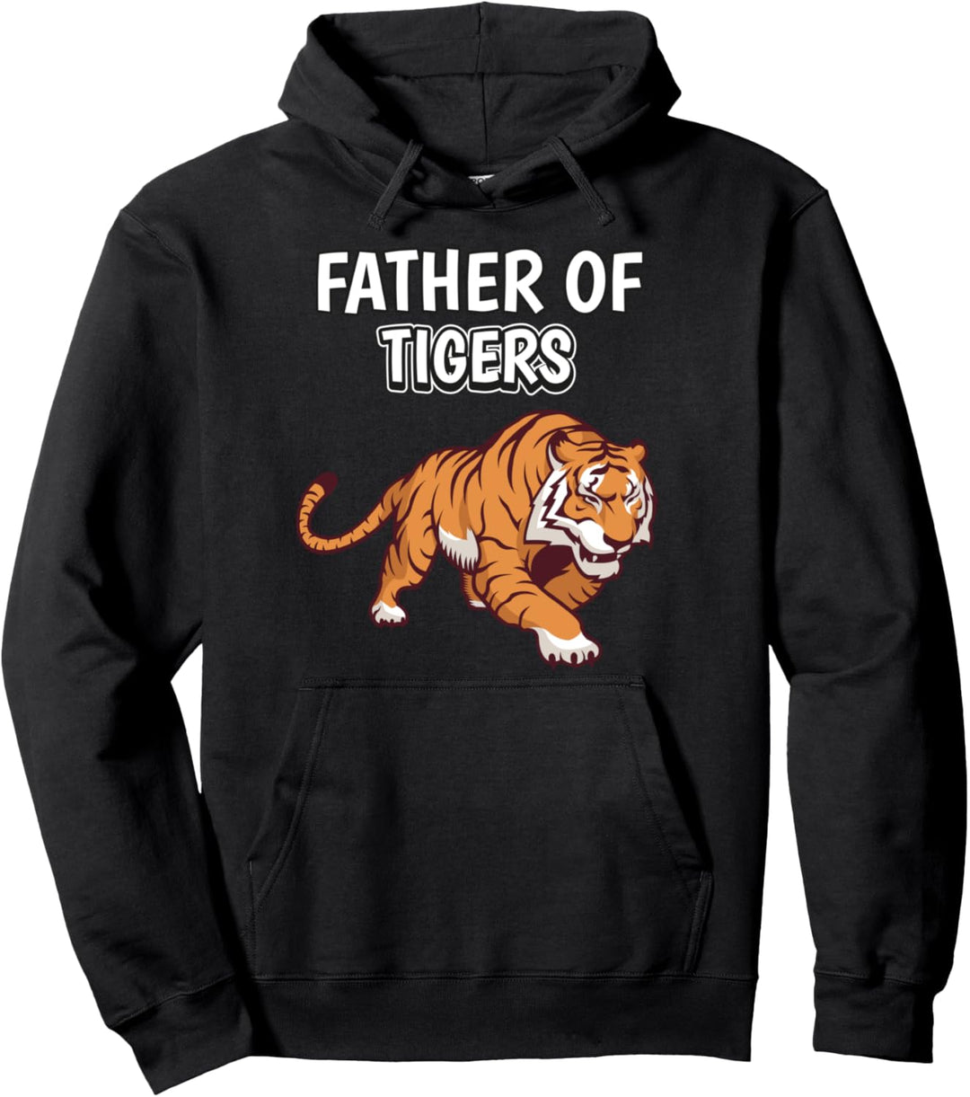 Herren Jungen Father Of Tigers Papa Vatertag Tiger Pullover Hoodie