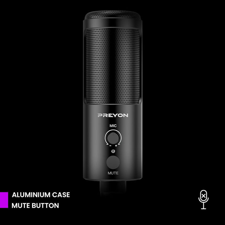 PREYON Buzzard Scream USB-Mikrofon-Set für Streaming und Gaming- Kapazitives Mikrofon mit Nierenchar