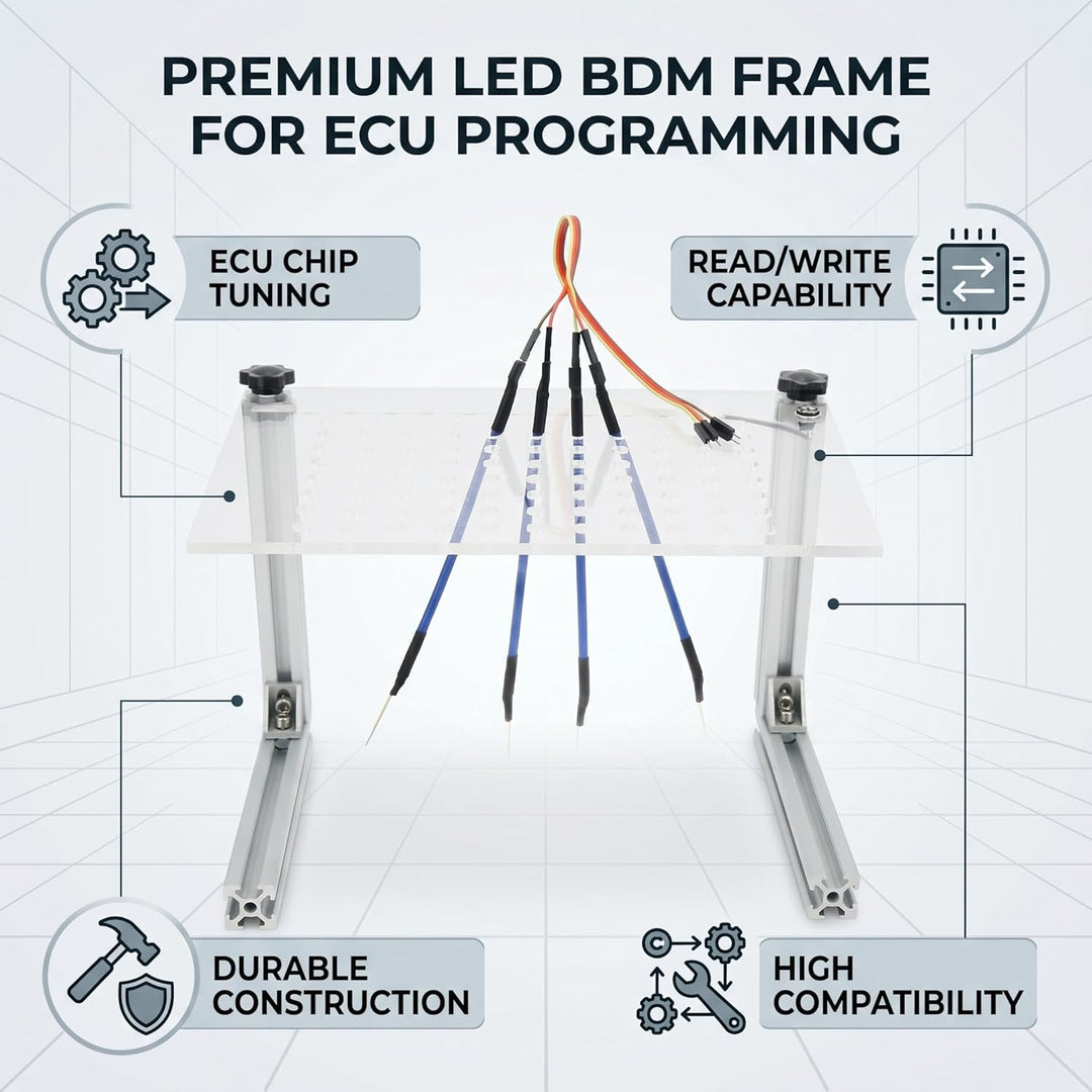 BDM-Rahmen, Rahmenhalter, Silberne LED, BDM-Rahmenhalterung, Multifunktions-ECU-Programmierwerkzeug