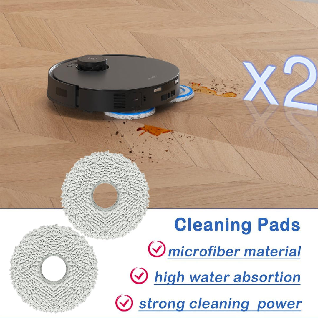 Ersatzteile Set für ECOVACS DEEBOT T30S / T30S PRO, Zubehör mit 1 Hauptbürste, 4 Staubbeutel, 6 Wisc