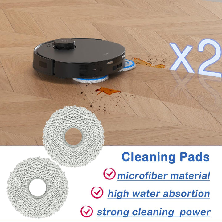 Ersatzteile Set für ECOVACS DEEBOT T30S / T30S PRO, Zubehör mit 1 Hauptbürste, 4 Staubbeutel, 6 Wisc