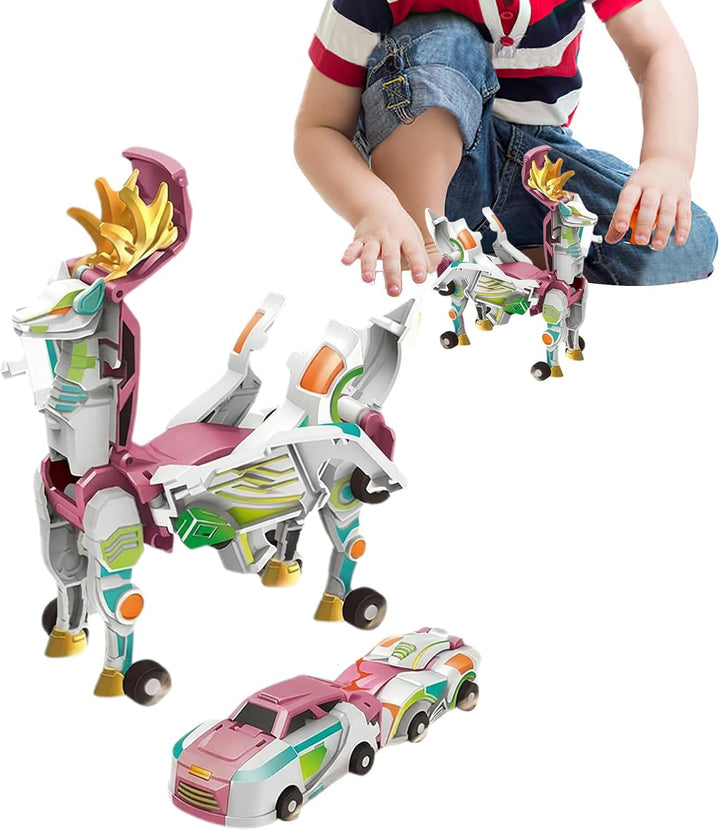 Transformatives Spielzeug | Transformatives Mechanisches Antistress-Spiel,Figur Fahrzeug mit Dinosau