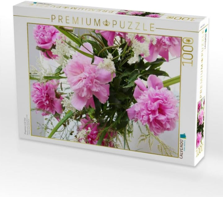CALVENDO Puzzle Pfingstrosen in der Vase 1000 Teile Lege-Grösse 48 x 64 cm Foto-Puzzle Bild von Gise