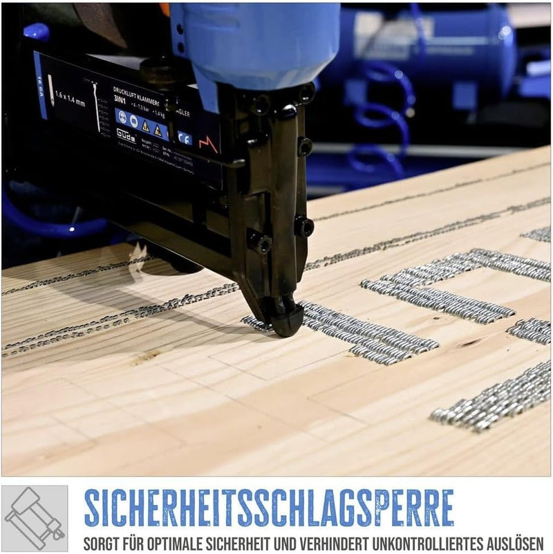 Güde 40221 DRUCKLUFT-KLAMMERGERÄT/NAGLER 3IN1, 25 x 6 x 24 CM
