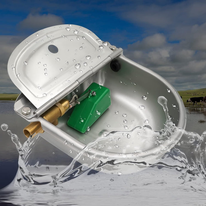 MUYIRTED Automatische Tränkebecken mit schwimmerventil 1/2 Zoll Pferdetränke, Schwimmertränkebecken