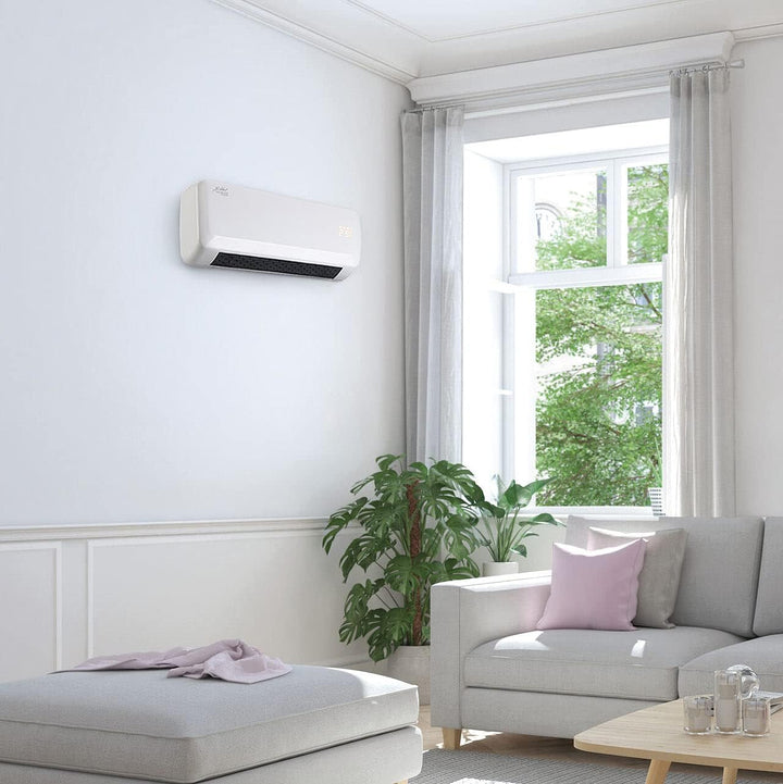 Sichler Haushaltsgeräte Wandheizgerät: Kompakter Wandheizlüfter mit digitalem Thermostat, Timer, 2.0