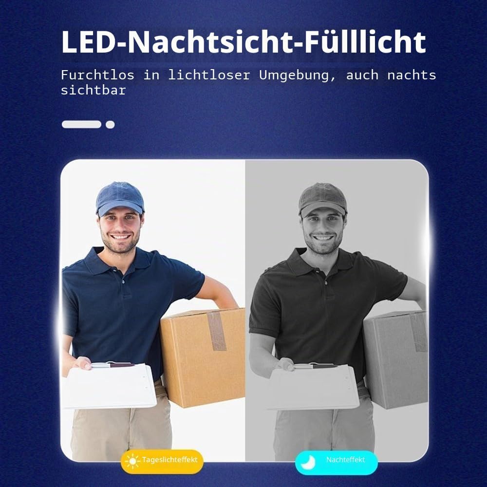 Smart Video Türklingel mit 4.3" HD Innenmonitor Kabellose Türklingel Wasserdicht 1080P HD-Monitor, 1