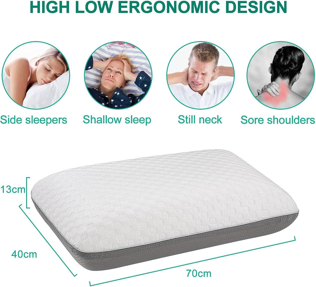 Fityou Memory Foam Kissen, nackenstütz Kissen, Ergonomisches Schlafkissen, Kühl Kissen, doppelseitig