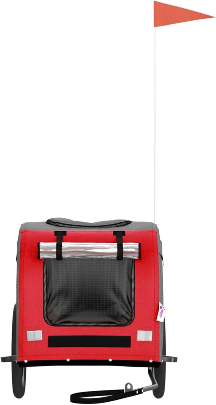 Fahrradanhänger Lastenanhänger, schwarz pulverbeschichtetes Eisen, 126x63x34 cm, für den Transport S