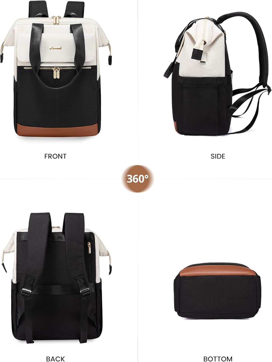 LOVEVOOK Rucksack Damen gross, 18 Zoll Laptop Schulrucksack Teenager, Arbeitstasche SChultasche mit