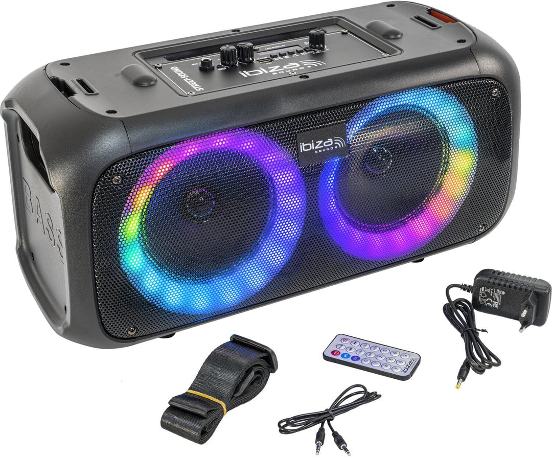 Batteriebetriebene Aktivbox ''Street-Sound'' 2 x 6.5''/16cm, 100W, mit Beleuchtung