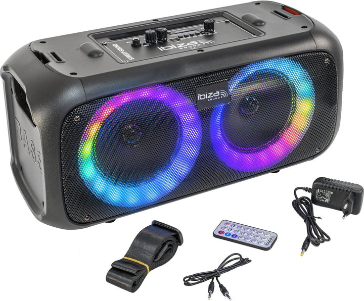 Batteriebetriebene Aktivbox ''Street-Sound'' 2 x 6.5''/16cm, 100W, mit Beleuchtung