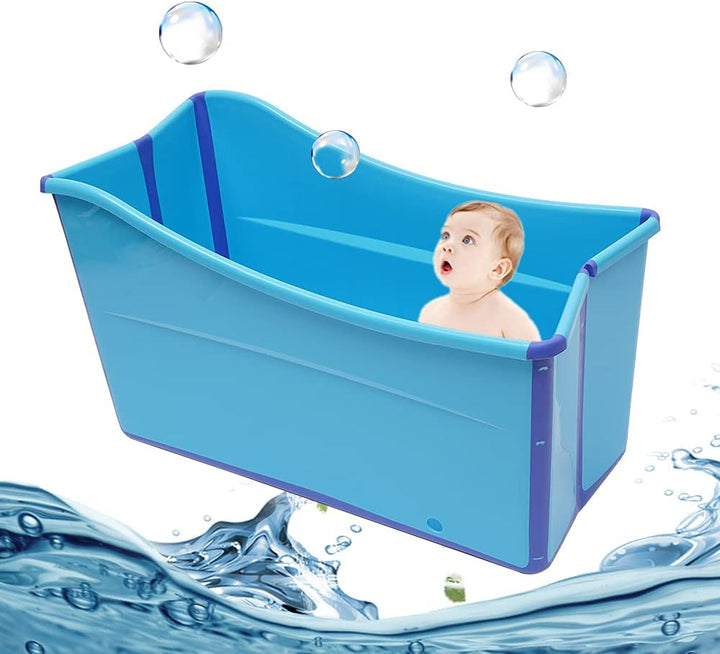 Blau Mobile Faltbare Badewanne, Erwachsene Sauna Bad Klappbadewanne Wanne, Babyschwimmbecken für Bad