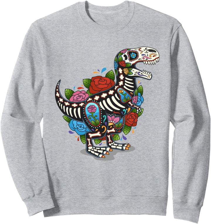 T Rex Dino Zuckerschädel Mexiko Calavera Dia De Los Muertos Sweatshirt