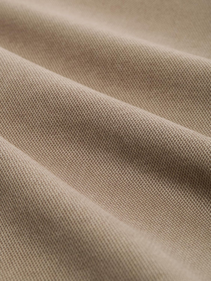Tom Tailor Herren Slim Fit Chino Hose aus Stretch Piqué mit Gürtel 29W / 32L 38564 - Beige Brown Zig
