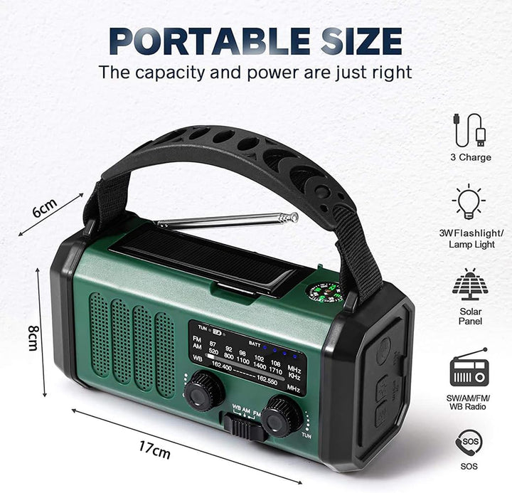 TKMARS Radio Batteriebetrieben Notfall 20000mah Solar Radio FM/AM Outdoor Radio Notfallradio Mit Kur