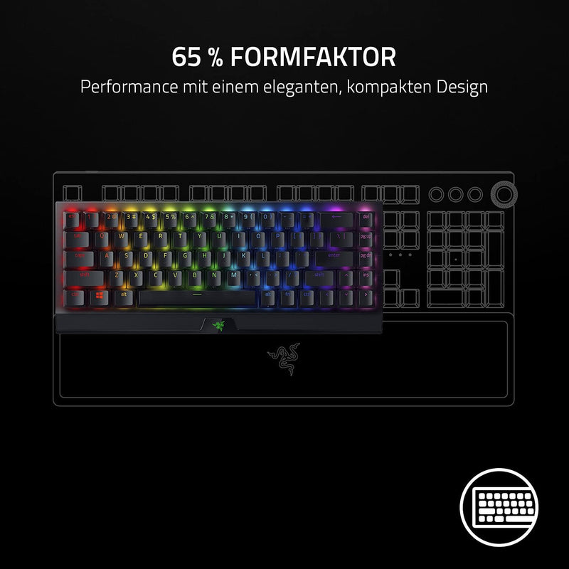 Razer BlackWidow V3 Mini HyperSpeed (Yellow Switch) - 65% Kompakte Gaming Tastatur mit mechanischen