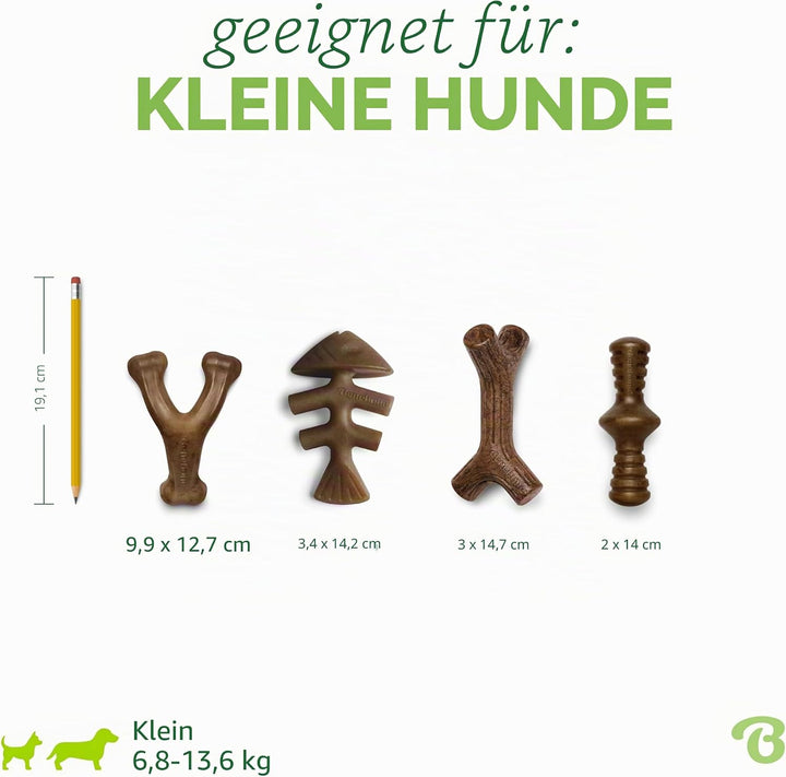Benebone Unzerstörbare Geschenkbox mit Kauspielzeug für aggressive Kauer, inkl. Wishbone, Fishbone,