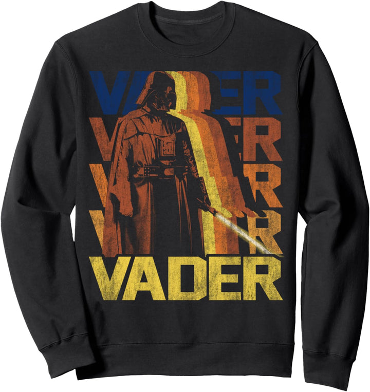 Star Wars Darth Vader Retro Stacked Text Sweatshirt