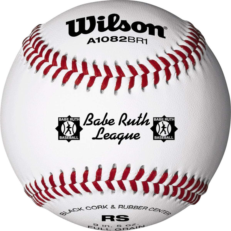 Wilson A1082 Babe Ruth League Series Baseball (12 Stück), weiss