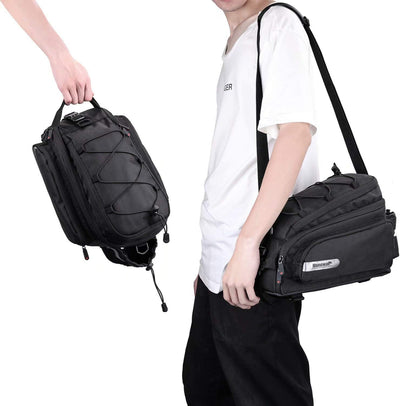 Rhinowalk Fahrrad Gepäckträgertasche 12L Rücksitz Tasche Hinterradtasche Pannier Fahrradtasche Umhän