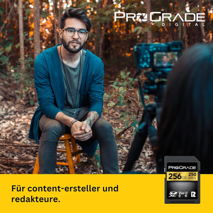 SD UHS-II 256 GB Karte V60 - Schreibgeschwindigkeit bis zu 130MB/s und Lesegeschwindigkeit von 250MB