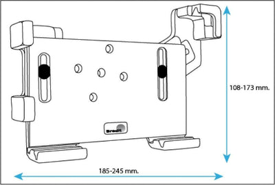 Brodit Gerätehalter 511615 | Made IN Sweden | für Tablets - universell einsetzbar, schwarz