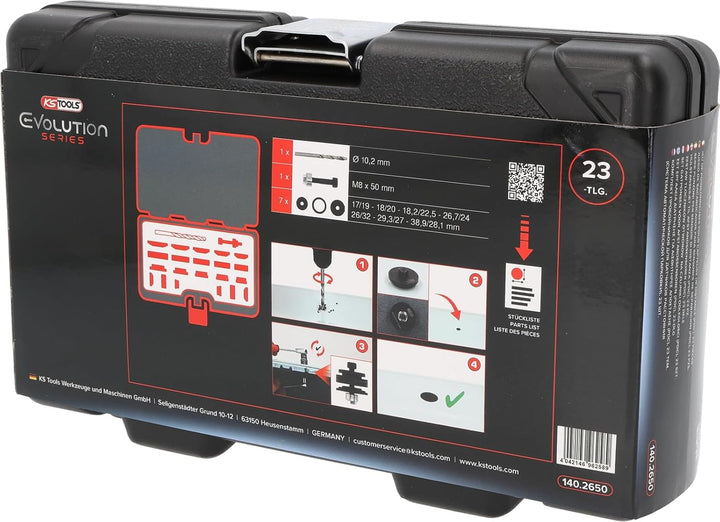 KS Tools 140.2650 Lochstanzen-Satz für PDC-Sensoren, 23-tlg