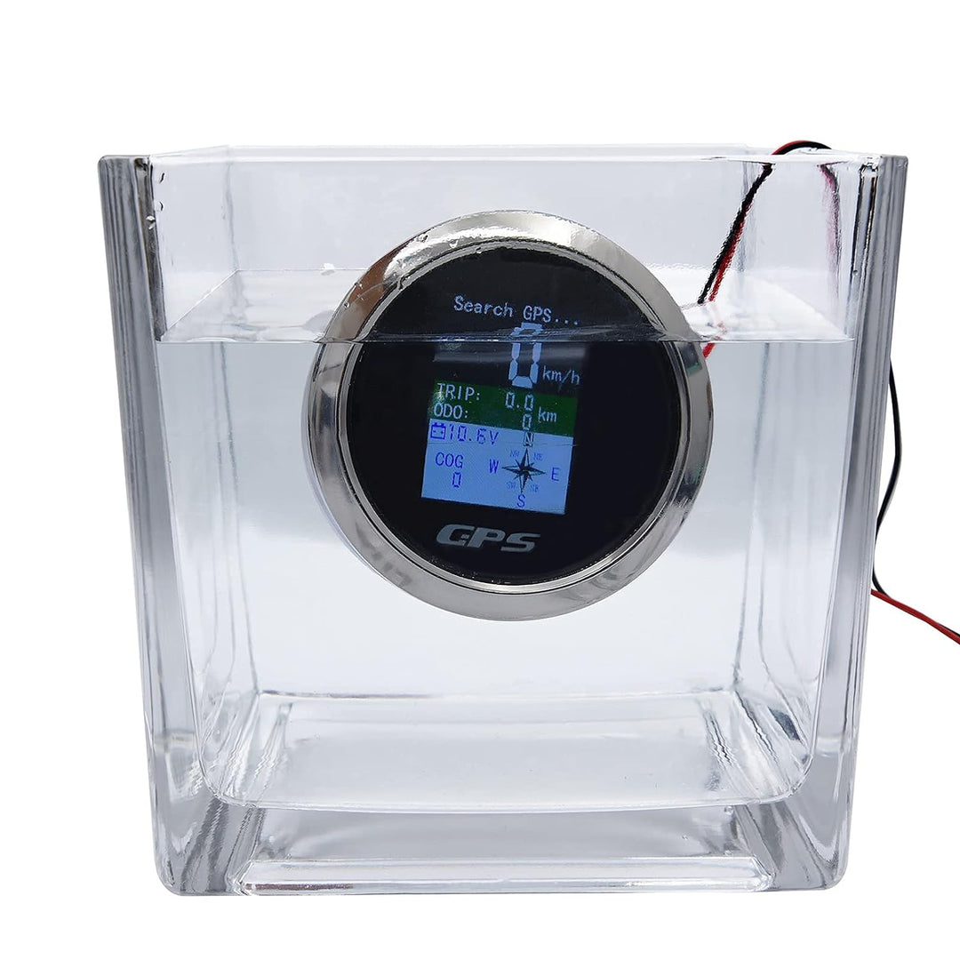 KAOLALI GPS Tachometer Geschwindigkeitsmesser Kilometerzähler 85 mm Rostfreie IP67 Wasserdichte Digi