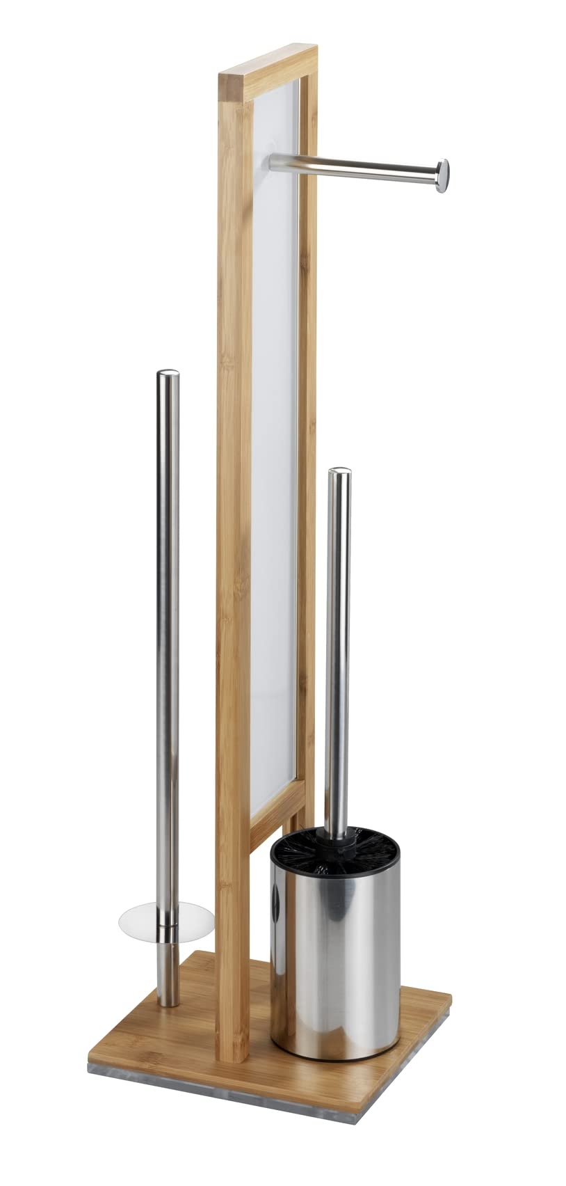 WENKO Stand WC-Garnitur Rivalta, mit integriertem Toilettenpapierhalter und WC-Bürstenhalter, aus ec