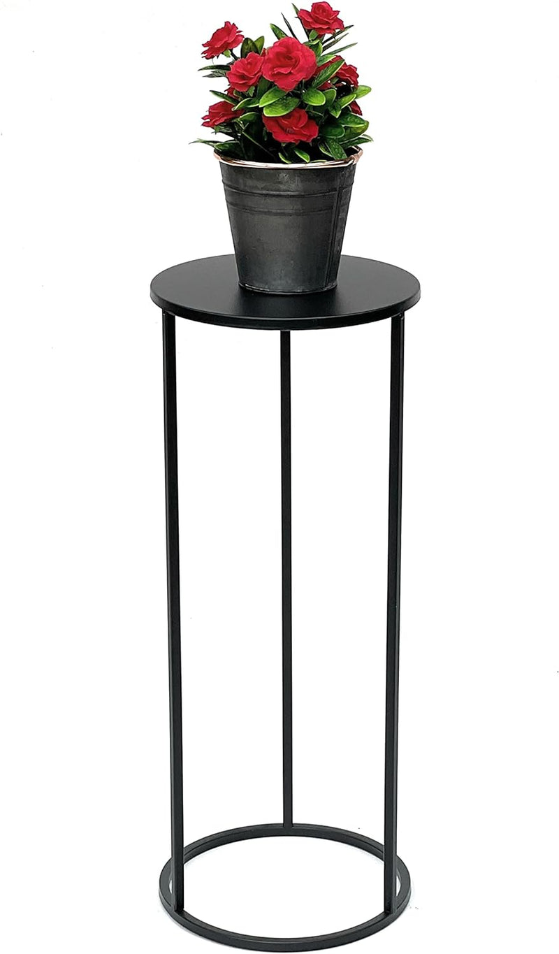 DanDiBo Blumenhocker Metall Schwarz Rund 70-50 cm Blumenständer Beistelltisch 96316 Blumensäule Mode