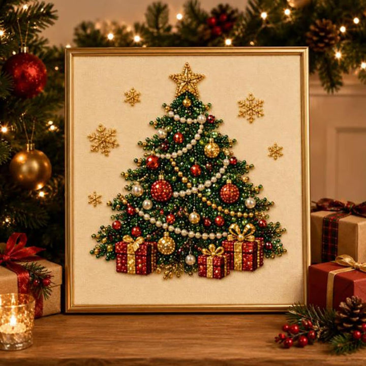 Pearl Painting Kit - DIY Christmas Diamant Malerei Mit Rahmen Perlenbild | Gerahmte Leinwand Funkeln